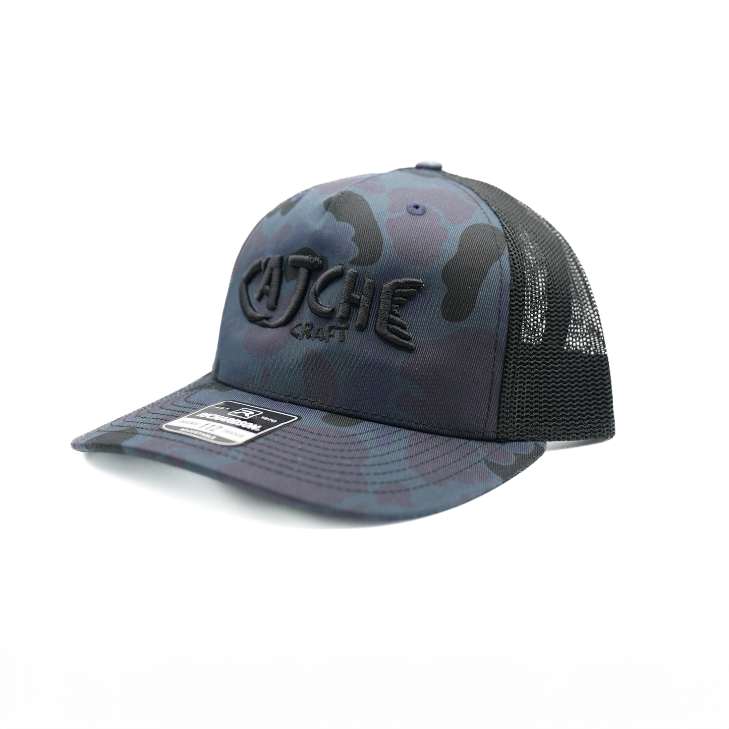 Blue Camo Black Logo Hat